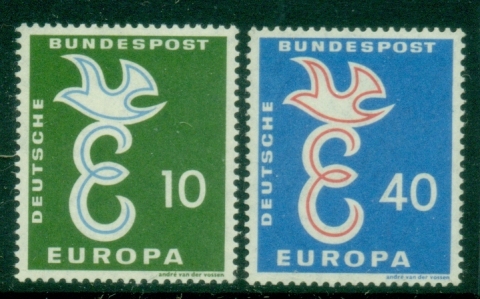 Germany-1958-EUROPA-Stamps-MUH Germany-1958-EUROPA-Stamps-MUH