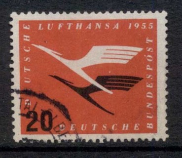 Germany-1958-Lufthansa-Emblem-20pf-FU-2