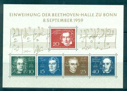 Germany-1959-Beethoven-MS-MUH-lot43851