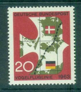 Germany-1963-Birdflight-railroad-MUH-lot59817