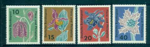 Germany-1963-Flowers-MLH-lot43899