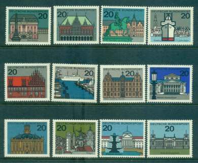 Germany-1964-65-Buildings-MUH-lot43912