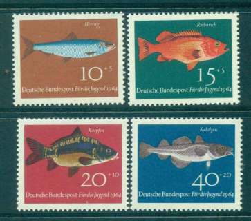 Germany-1964-Welfare-Fish-MUH-lot44020