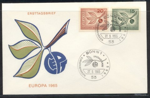 Germany-1965-Europa-Leaves-Fruit-FDC