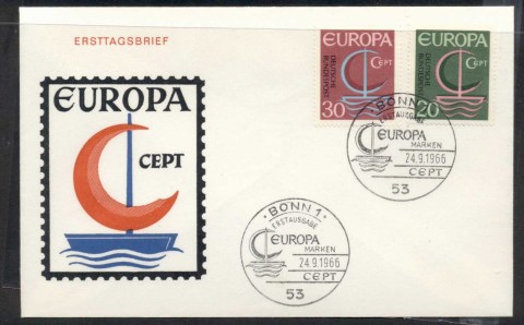 Germany-1966-Europa-Sailboat-FDC