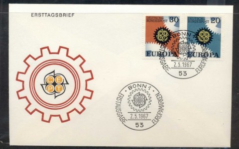 Germany-1967-Europa-Cogwheels-FDC