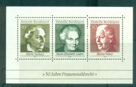 Germany-1969-Womens-Suffrage-MS-MUH-lot59943