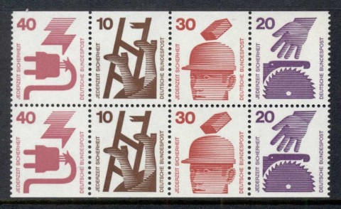 Germany-1971-74-Accident-Prevention-booklet-pane-2x40