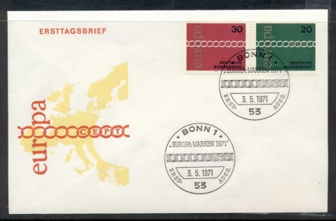 Germany-1971-Europa-Chain-through-O-FDC