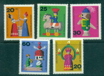 Germany-1971-Welfare-Wooden-Toys-MLH-lot44044