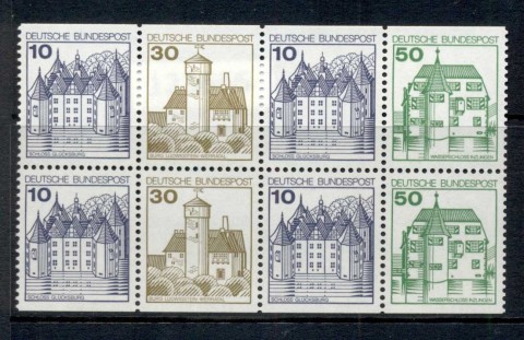 Germany-1977-79-Castles-booklet-pane-2x10