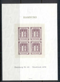 Germany-1978-Neudruck-sheet-Hamburg-20-4-MUH