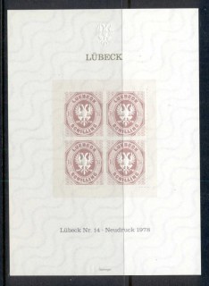 Germany-1978-Neudruck-sheet-Lubeck-14-4-MUH