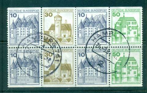 Germany-1980-Booklet-pane-castles-4x-10