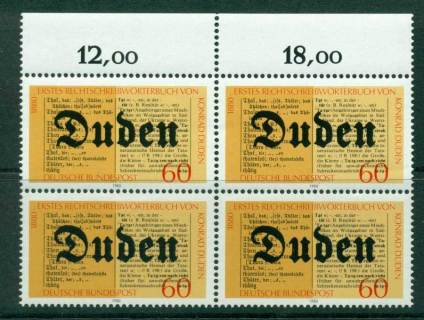 Germany-1980-Duden-Dictionary-Block-4-MUH-lot22651