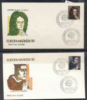 Germany-1980-Europa-Celebrities-2x-FDC