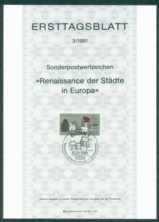 Germany-1981-European-Urban-Renaissance-Ersttagsblatt-FDI-lot32224