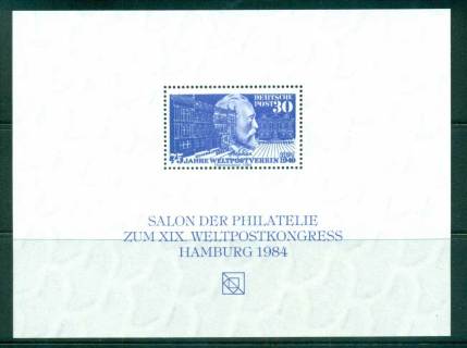 Germany-1984-UPU-Congress-Hamburg-Reproduction-salon-MS-MUH-lot59491