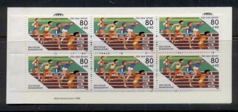 Germany-1986-Welfare-Sport-80pf-booklet-MUH