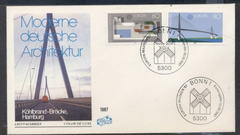 Germany-1987-Europa-Architecture-FDC