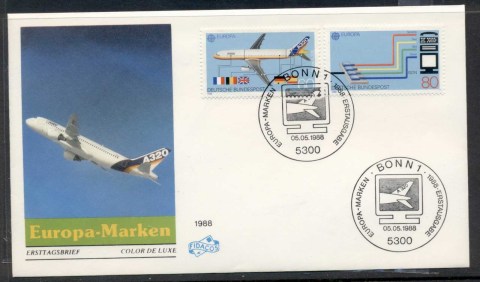 Germany-1988-Europa-Transport-Communication-FDC