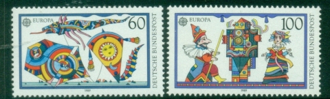 Germany-1989-EUROPA-Stamps-Childrens-Games-MUH