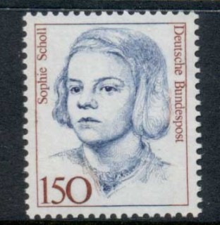 Germany-1991-Famous-Women-150pf-Sophie-Scholl-MUH