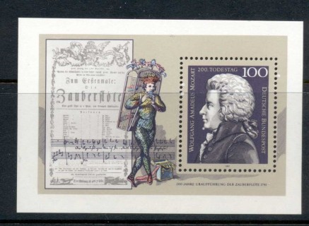 Germany-1991-Mozart-Death-Bicent-MS-MUH