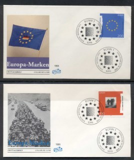 Germany-1995-Europa-Peace-Freedom-2x-FDC