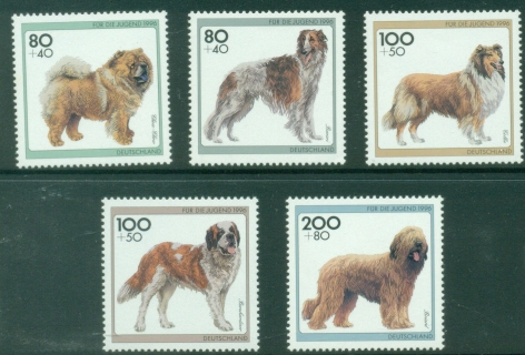 Germany-1996-Charity-Stamps-Dogs-MUH