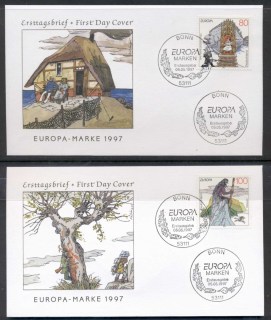 Germany-1997-Europa-Myths-legends-2x-FDC