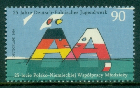 Germany-2016-The-25th-Anniversary-of-the-Polish-German-Youth-Cooperation-Joint-Issue-with-Poland-MUH