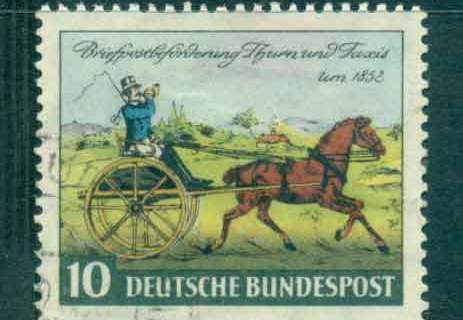 Germany-1952-Thurn-Taxis-Horse-Rider-FU-lot43755