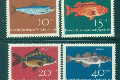 Germany-1964-Welfare-Fish-MUH-lot44020