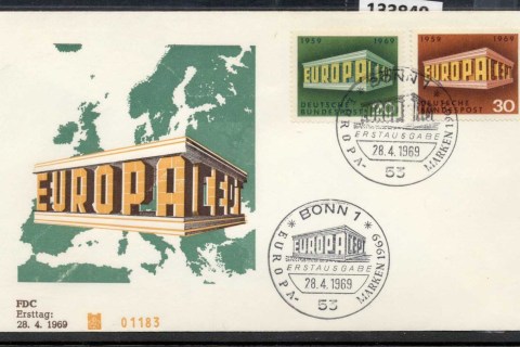 Germany-1969-Europa-Building-FDC