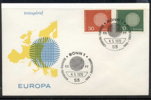Germany-1970-Europa-Woven-Threads-FDC