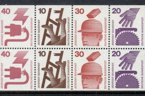 Germany-1971-74-Accident-Prevention-booklet-pane-2x40