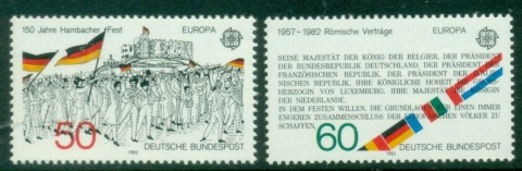 Germany-1982-EUROPA-Stamps-Historic-Events-MUH