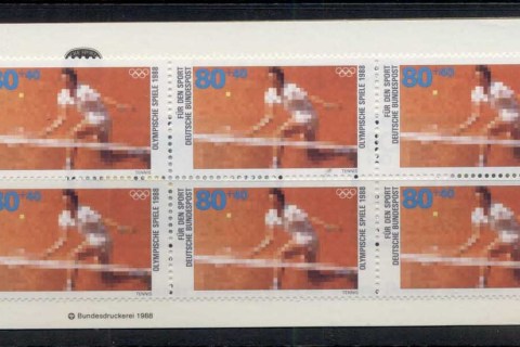 Germany-1988-Welfare-Sport-80pf-booklet-MUH