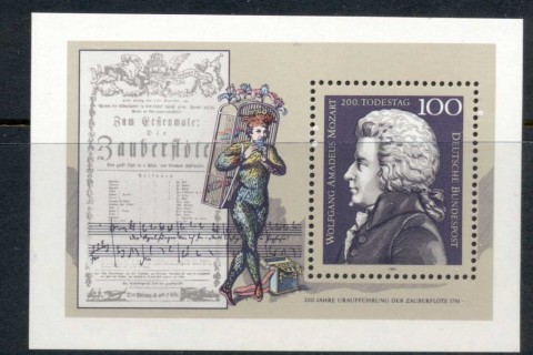Germany-1991-Mozart-Death-Bicent-MS-MUH