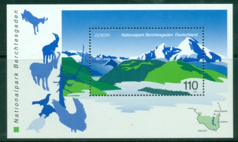 Germany-1999-EUROPA-Stamps-Nature-Reserves-and-Parks-MS-MUH