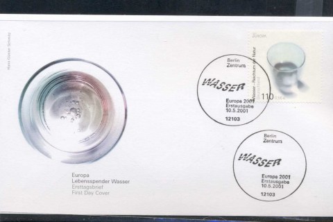 Germany-2001-Europa-Water-FDC