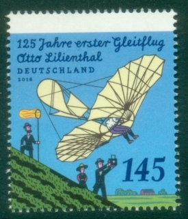 Germany-2016-The-125th-Anniversary-of-the-First-Glider-by-Otto-Lilienthal-1848-1896-MUH