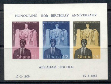 Ghana-1959-Abraham-Lincoln-150th-Birth-Anniversary-MS-MLH