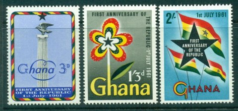 Ghana-1961-1st-Anniv-of-Republic-MUH-Lot27582