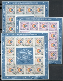 Ghana-1964-Quier-Sun-year-new-colours-3xsheetlet-MUH