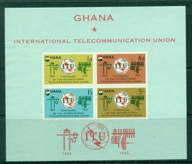 Ghana-1965-ITU-Centenary-MS-MUH-Lot27616