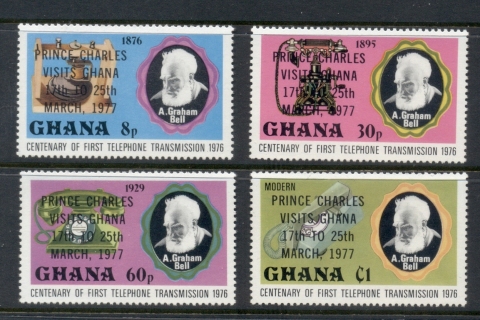 Ghana-1977-Telephone-Centenary-Opt-Royal-Visit-Prince-Charles-MUH