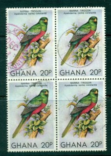 Ghana-1981-20p-Parrot-Block-4-FU-Lot27686