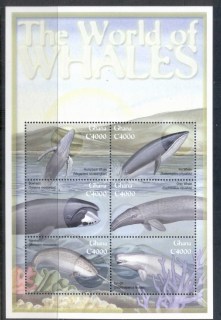 Ghana-2001-The-World-of-Whales-sheetlet-MUH